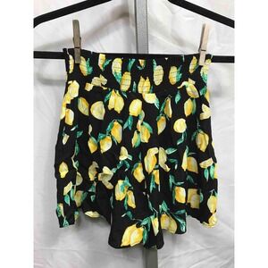 Pink Victoria's Secret Lemon Print Smocked Waist Shorts XS